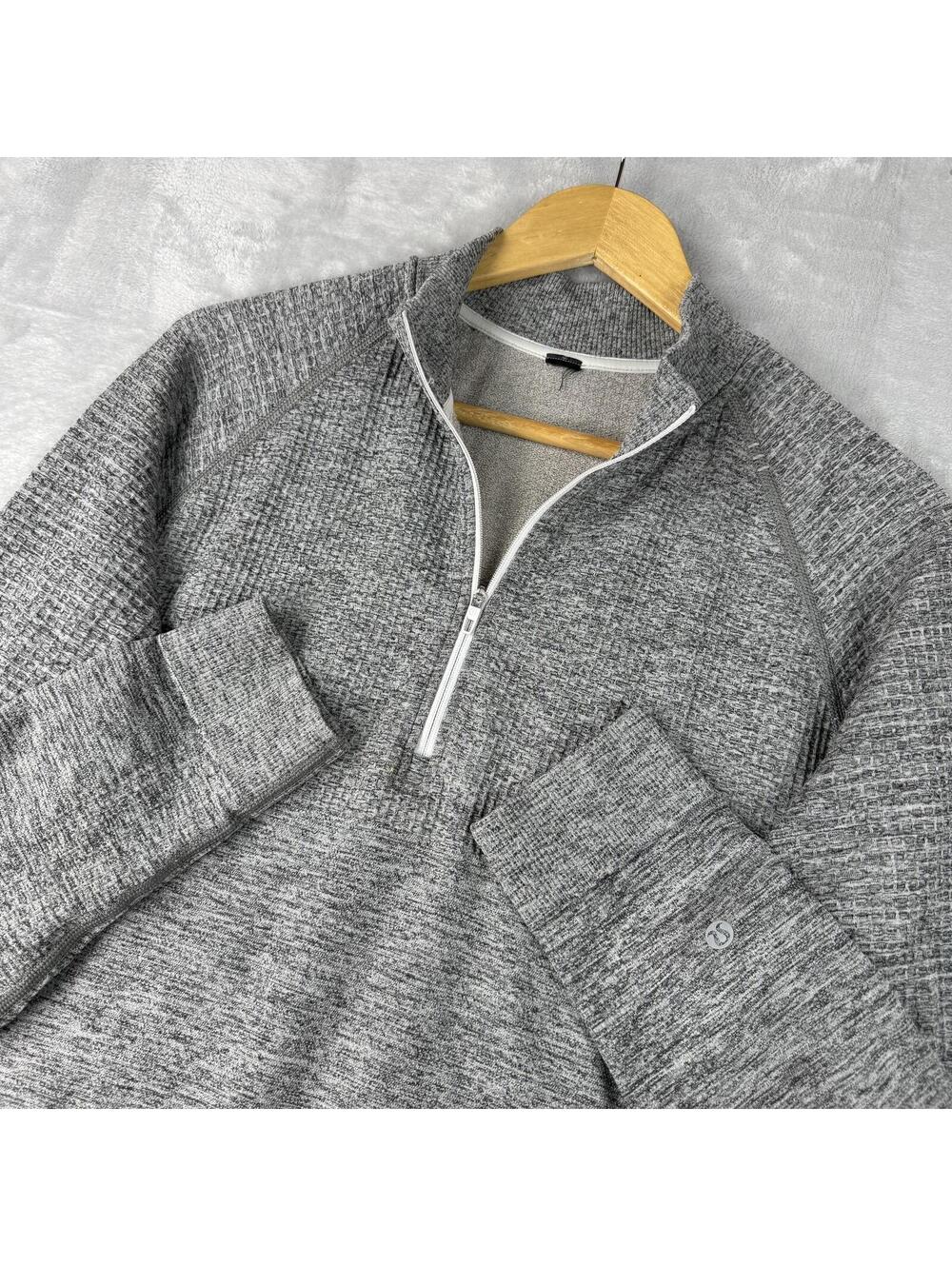Lululemon Ease The Day Half Zip Sweatshirts Men's M Gray Pockets Preppy everyday - Picture 1 of 9